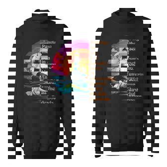 Nautical Lighthouse In Sunset Glow Painting The Sea Poem Premium Sweatshirt - Monsterry