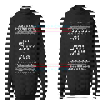 Nice Naughty Laurin Christmas Ugly Sweater Style Sweatshirt - Thegiftio