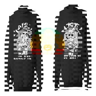 No Diggity Bout To Bag It Up Cute Ghost Halloween Sweatshirt - Monsterry