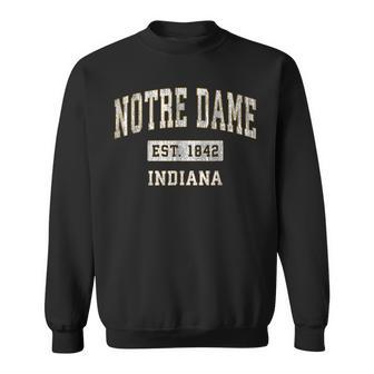 Notre Dame Indiana In Vintage Athletic Sports Sweatshirt - Thegiftio