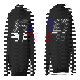 Number 47 American Flag Patriotic Sports Team Numbered Sweatshirt - Thegiftio UK
