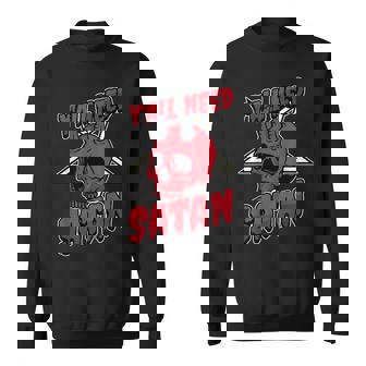 Occult And Satanic Pentagram Baphomet Cat Satan Satanist Sweatshirt - Monsterry