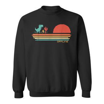 Offline Pixel Dinosaur Retrointage No Wifi Sweatshirt - Geschenkecke