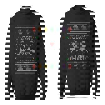 Oh Deer I''m Queer Gay Ugly Christmas Sweater Style Sweatshirt - Thegiftio UK