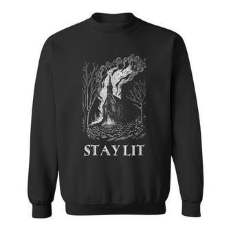 Okkult Atheist Burn Church Stay Lit Satan Devil Grunge Sweatshirt - Geschenkecke