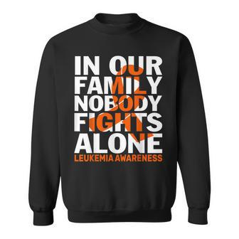 Orange Ribbon For Leukemia Awareness Family Support Sweatshirt - Thegiftio UK