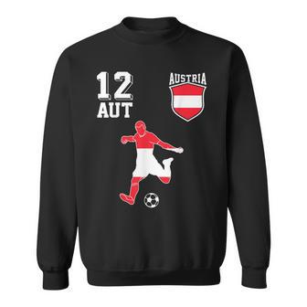 Österreich Fan Em Spieler Ball Nummer 12 Sweatshirt - Geschenkecke