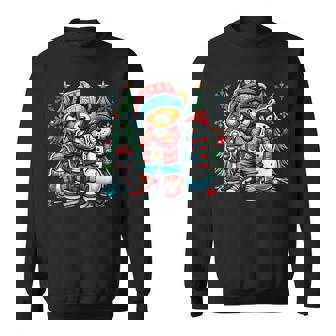Ours En Peluche Hip-Hop De Noël Cool Urbain Fantaisie Graphique Sweater e - Cadeauxyz