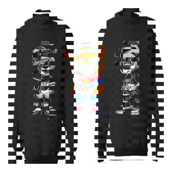 Ours En Peluche Serbe Mignon Avec Drapeau De Serbie Sweater e - Cadeauxyz