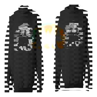 Outdoor Nature Full Moon Trees Wildlife Forest Animal Bear Sweatshirt | Seseable UK