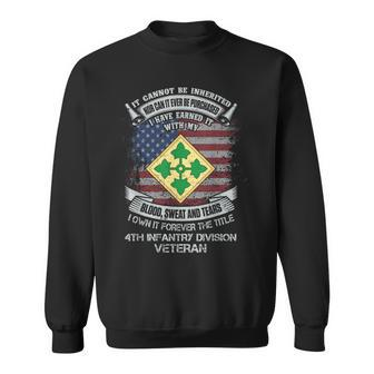 Own Forever The Title 4Th Infantry Division Veteran Flag Usa Sweatshirt - Monsterry