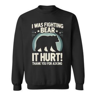 Pain Costume I Had A Confrontation With A Bear Sweatshirt - Monsterry