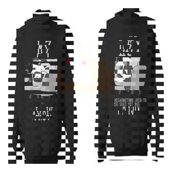 Panda Lover Lazy Sunday Morning Sweatshirt - Monsterry