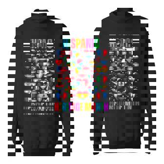Hispanic Heritage Month Latino Countries Hands Heart Flags Sweatshirt - Monsterry