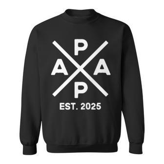 Papa Est 2025 Werdender Papa 25 Level Up Zum Papa 2025 Sweatshirt - Geschenkecke