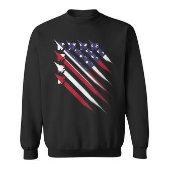 Patriotic 4Th Of July Jet Usa American Flag Boys Sweatshirt - Monsterry DE