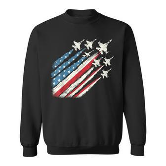 Patriotic Usa Fighter Jets 4Th Of July Sweatshirt - Monsterry CA