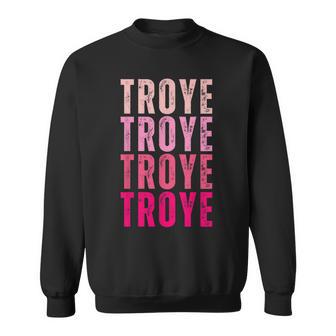 Personalized Name Troye I Love Troye Vintage Sweatshirt - Thegiftio UK