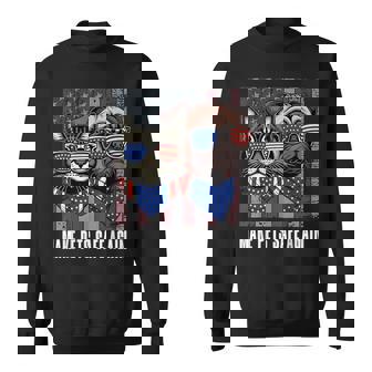 Make Pets Safe Again Trump Harris Debate Eating The Dogs Cat Sweatshirt | Mazezy