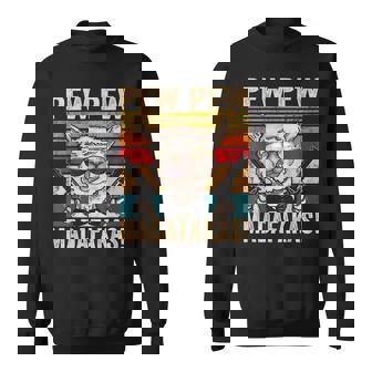 Pew Pew Madafakas Alpaca Lama Pistolas Gafas De Solintage Camisa de entrenamiento - Regaloses
