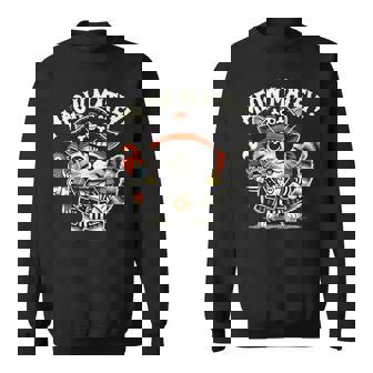 Pirate Cat Meow Matey Graphic Sweatshirt | Mazezy