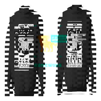 Pixel Pet Ate My Digital Homework Yellow Lab Dog K9 Premium Sweatshirt - Monsterry