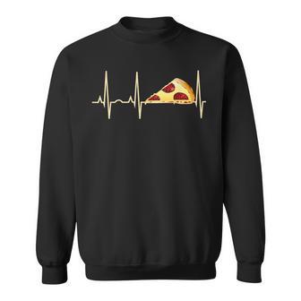 Pizza Pepperoni Pizza Heartbeat Sweatshirt - Geschenkecke