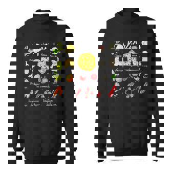 Pizza Recipe Ingredients Italian Food Italy Lovers Sweatshirt - Monsterry