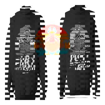 Pluck It Let's Get Basted Beer Thanksgiving Holiday Sweatshirt - Thegiftio UK
