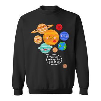 Pluto Planet Cartoon Planets Never Forget Pluto S Sweatshirt - Geschenkecke