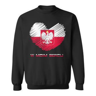 Poland In My Heart Polska Sweatshirt - Seseable