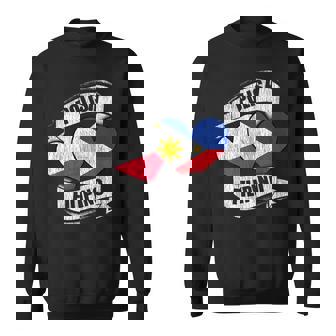 Polish Filipino Hearts Poland Philippines Flags Sweatshirt - Thegiftio UK