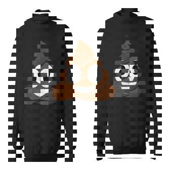 Poop Face Happy Smiling Poop Pile Sweatshirt - Monsterry