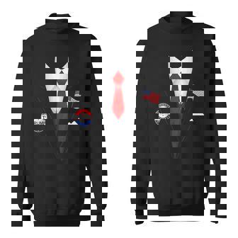 President Trump Suit Halloween Lazy Costume Sweatshirt | Mazezy