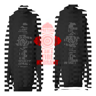 Pretend I'm A Fire Hydrant Lazy Halloween Party Easy Costume Sweatshirt - Thegiftio UK