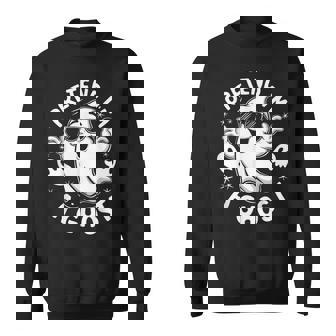 Pretend I'm A Ghost Lazy Halloween Matching Costume Sweatshirt | Mazezy