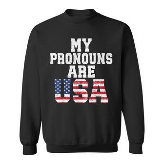 My Pronouns Are Usa July 4Th Sweatshirt - Monsterry DE