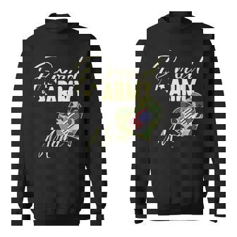 Proud Army MOM Camouflage Dog Tag USA American Flag Sweatshirt - Monsterry
