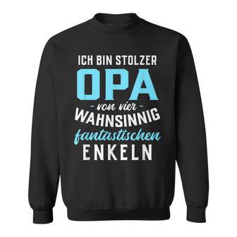 With Proud Grandpaonier Wahnsinnig Fantastischen Grandkels 4 Grandson S Sweatshirt - Geschenkecke