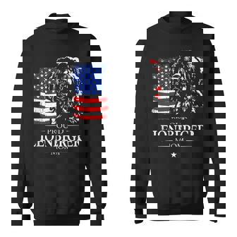 Proud Leonberger Mom American Flag Patriotic Gift Dog Sweatshirt - Monsterry