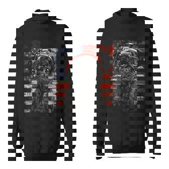 Pug Dog Patriotic 4Th Of July Usa American Flag Sweatshirt - Thegiftio UK