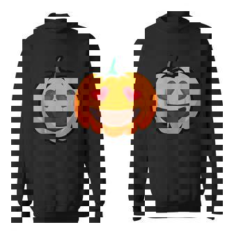 Pumpkin Big Smile & Love Eyes Halloween Costume Sweatshirt - Thegiftio UK