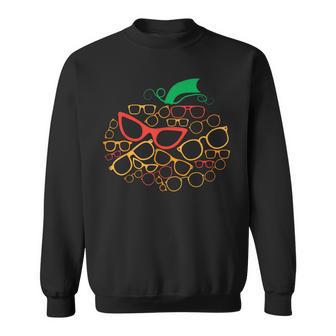Pumpkin Eye Glasses Optometry Ophthalmologist Optician Sweatshirt - Thegiftio UK