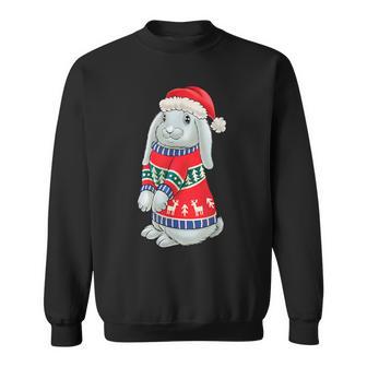 Rabbit Hat Hoppy Christmas Rabbit Christmas Sweatshirt - Geschenkecke