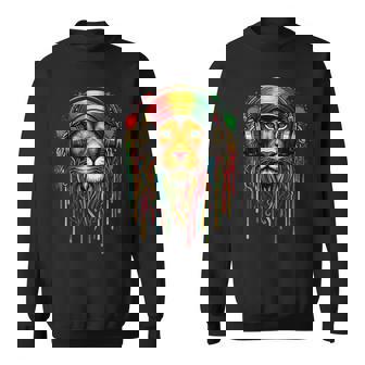Rasta Reggae Jamaican Lion Of Judah Sweatshirt - Monsterry