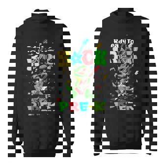 Ready To Rock Pre K Dinosaur 1St Day Of Prek School Boys Sweatshirt | Mazezy