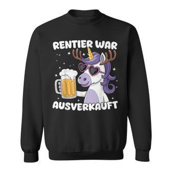 Reindeer War Ausverkauft Christmas Unicorn Sweatshirt - Geschenkecke