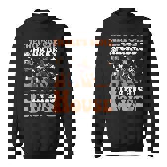 There's Some Horrors In This House Horror Characters Sweatshirt | Mazezy