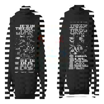 There's Some Horrors In This House Horror Characters Sweatshirt | Mazezy