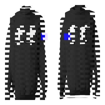 Retro Arcade Game Ghost Eyes Halloween Group Costume Sweatshirt - Thegiftio UK